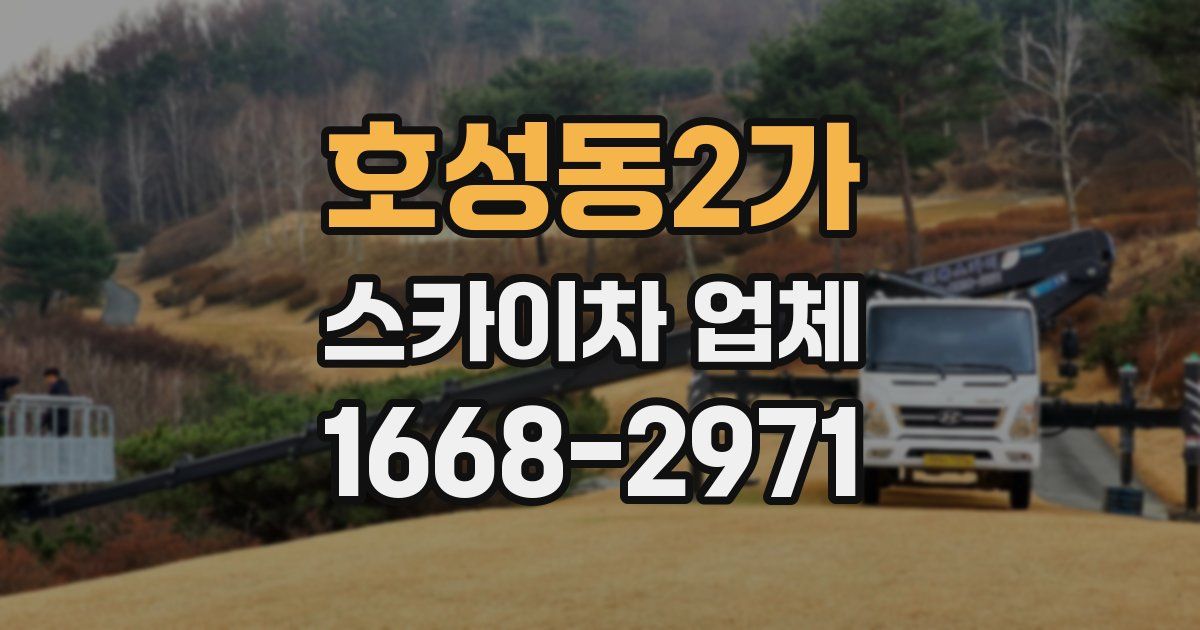 호성동2가 스카이차 업체