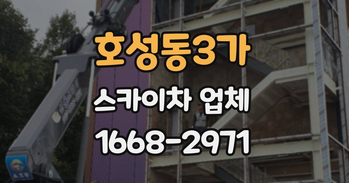 호성동3가 스카이차 업체