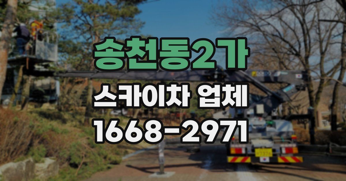 송천동2가 스카이차 업체