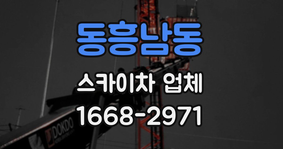 동흥남동 스카이차 업체