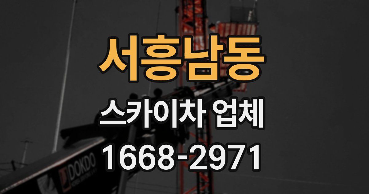 서흥남동 스카이차 업체