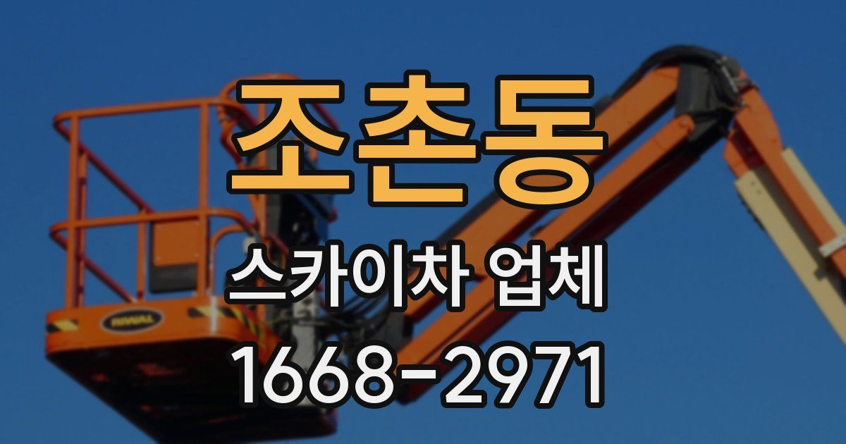 조촌동 스카이차 업체