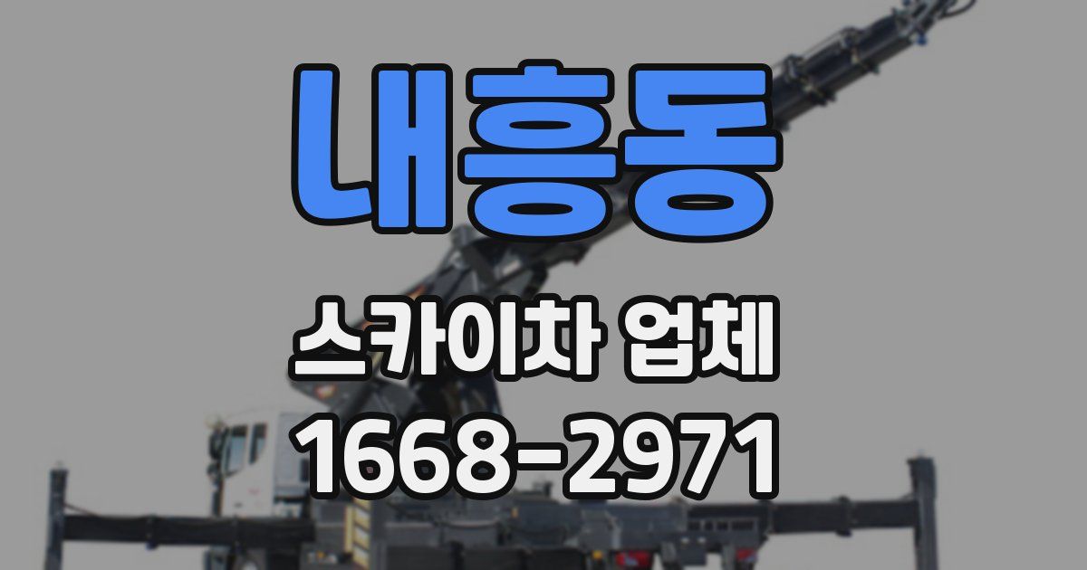 내흥동 스카이차 업체