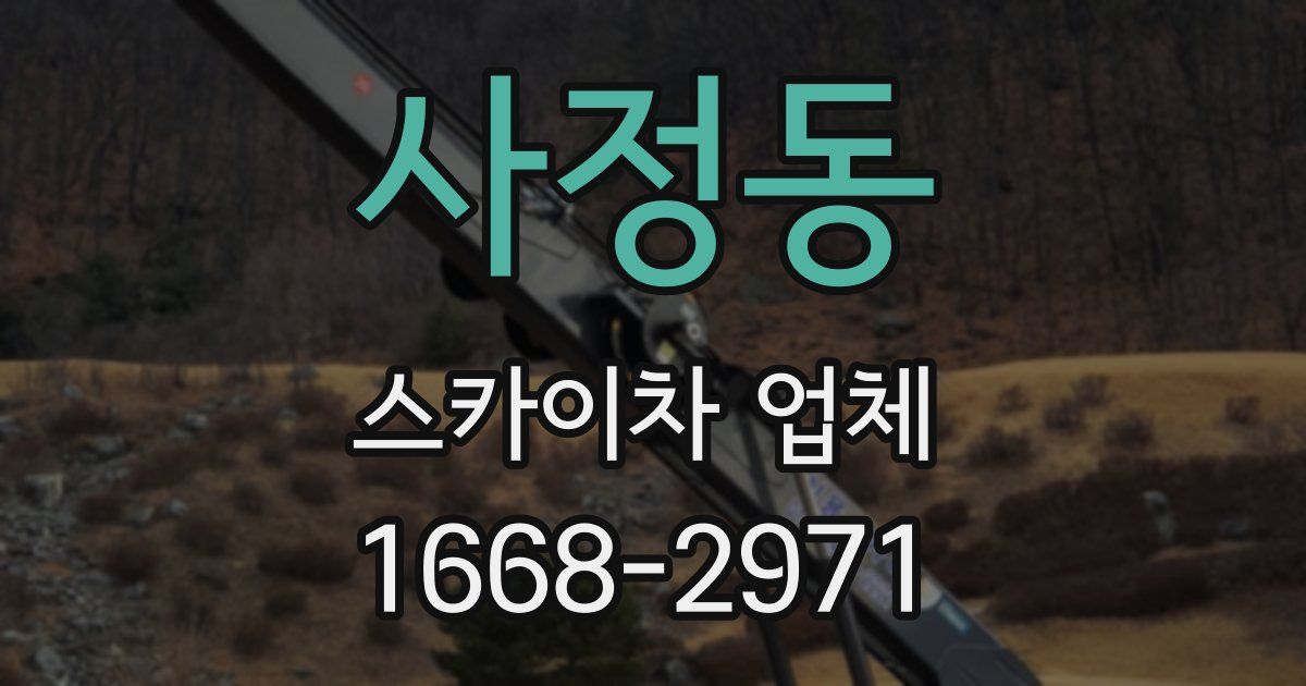 사정동 스카이차 업체
