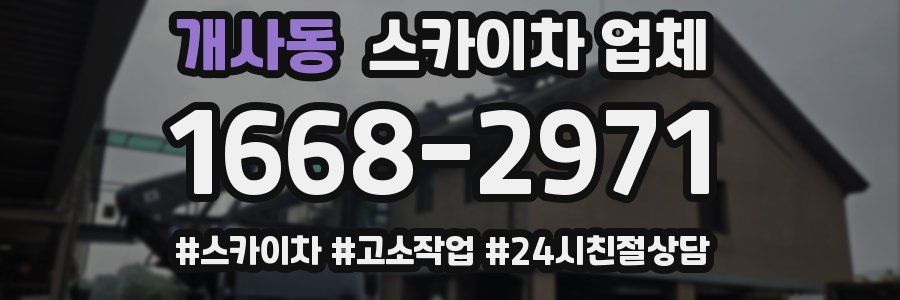 개사동 스카이차 업체