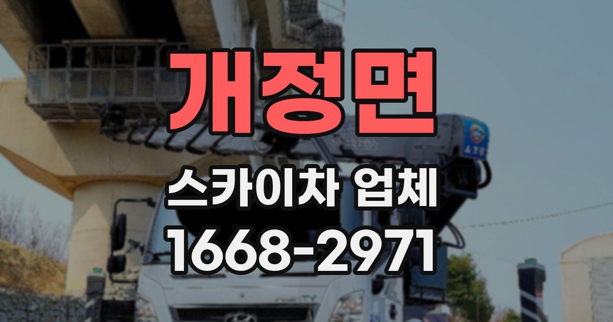 개정면 스카이차 업체