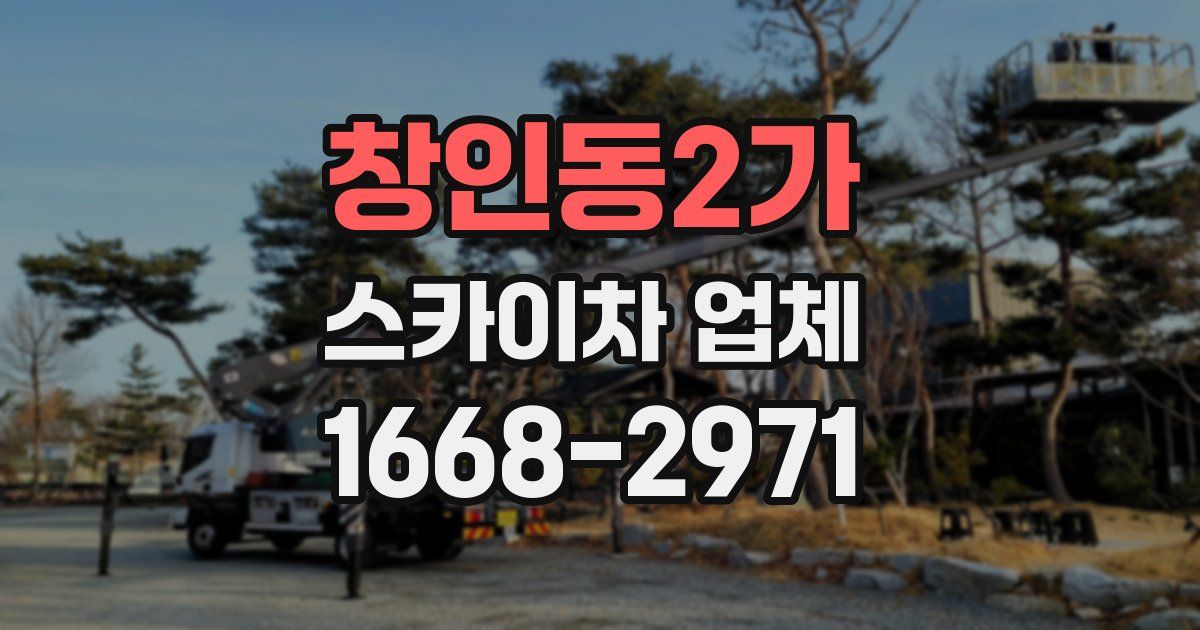 창인동2가 스카이차 업체
