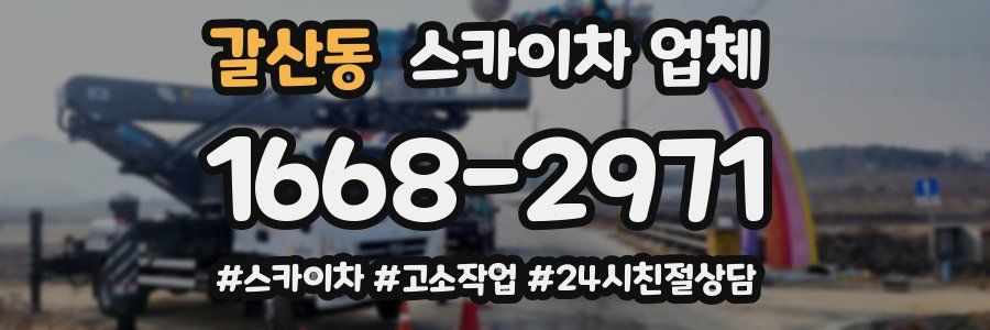 갈산동 스카이차 업체
