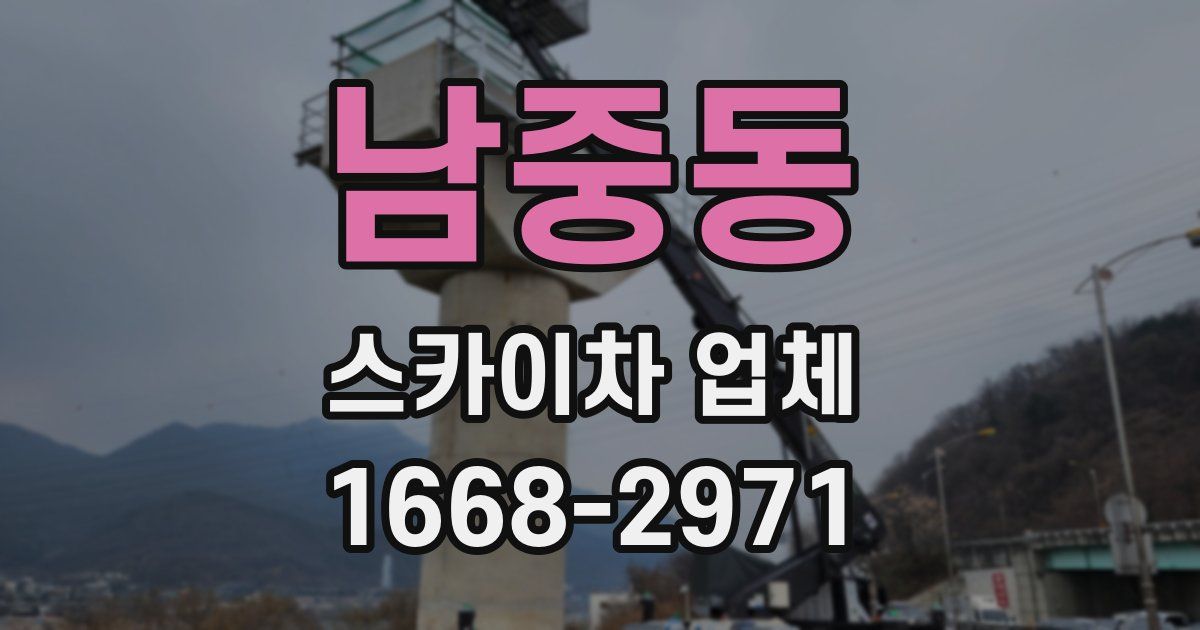 남중동 스카이차 업체