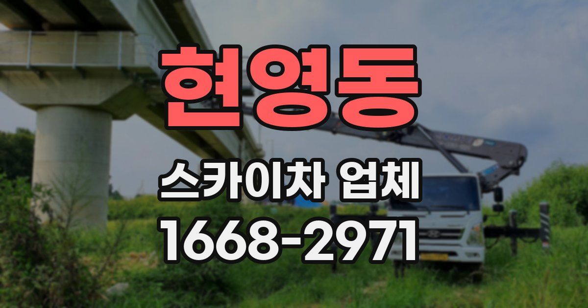 현영동 스카이차 업체