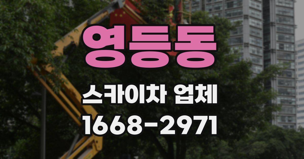영등동 스카이차 업체