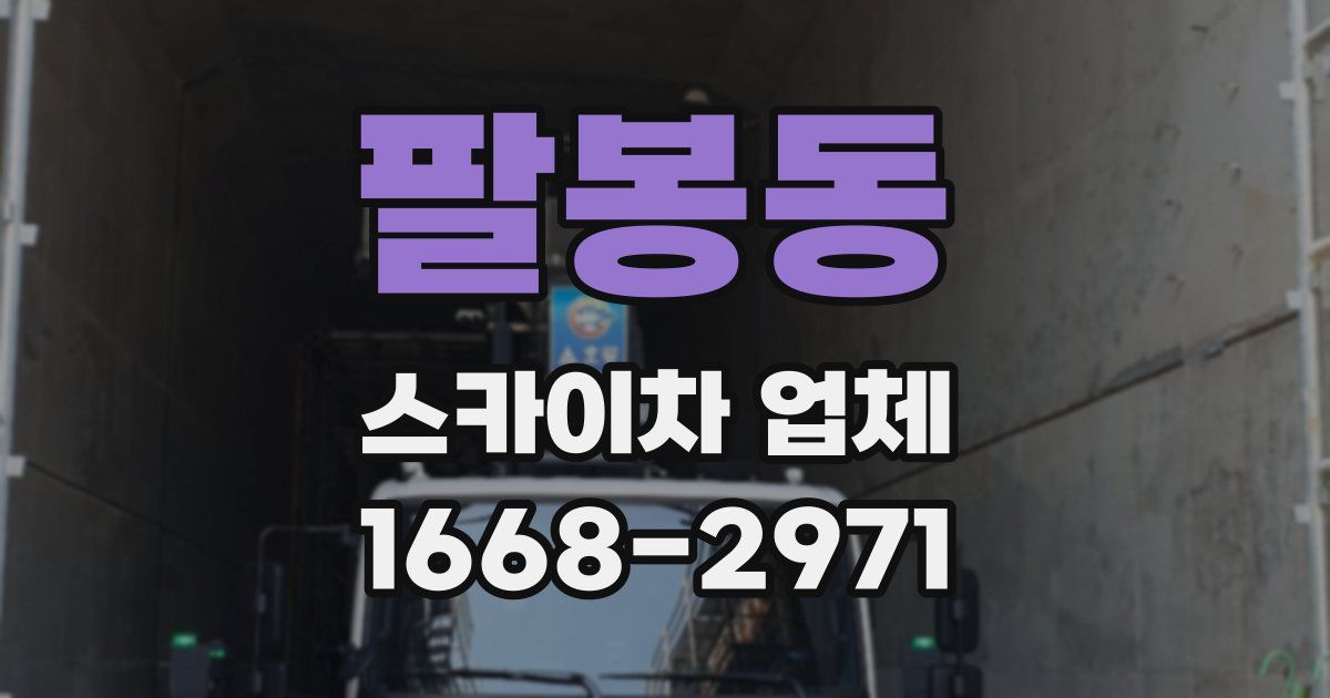 팔봉동 스카이차 업체