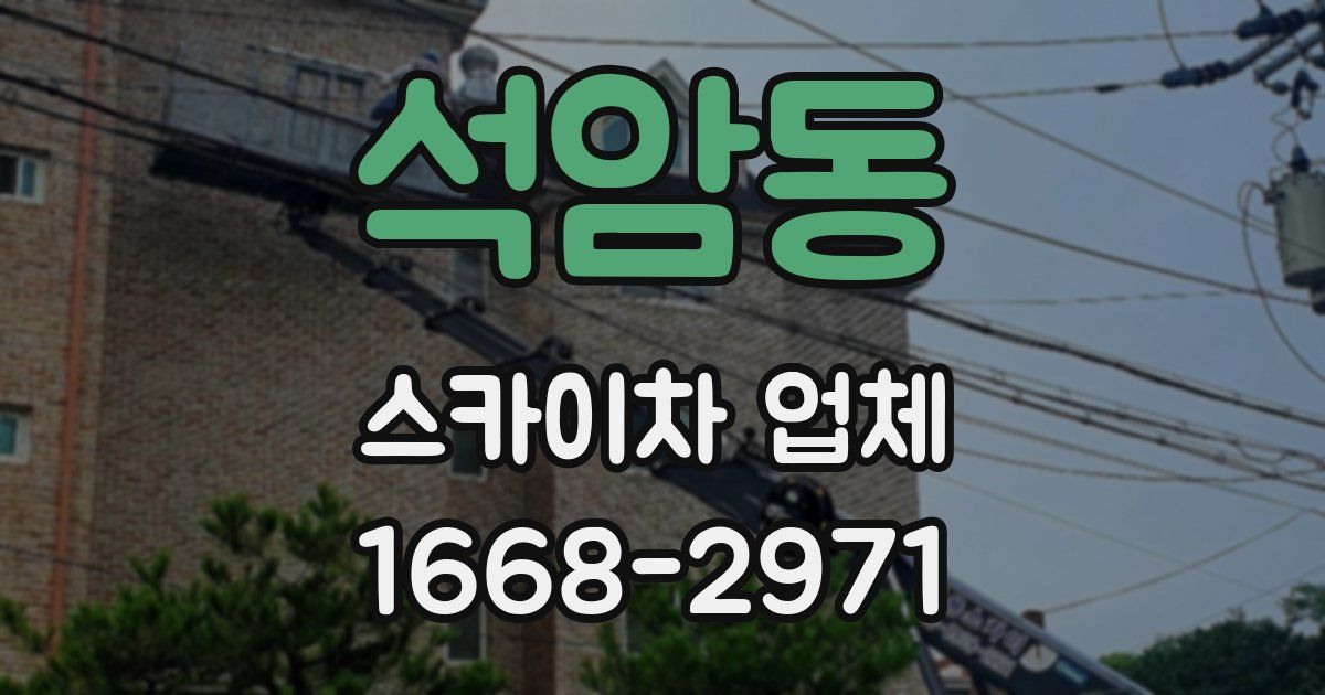 석암동 스카이차 업체