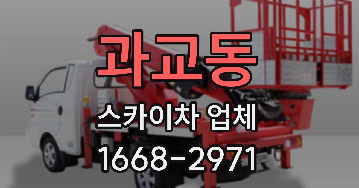과교동 스카이차 업체