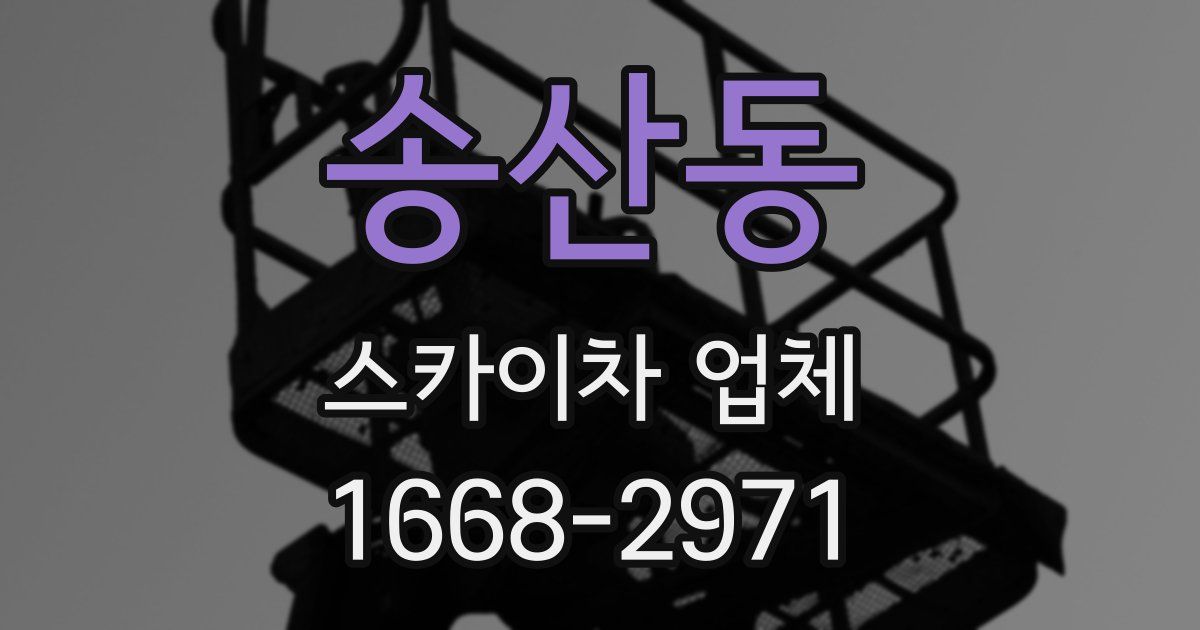 송산동 스카이차 업체