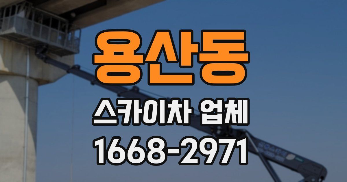 용산동 스카이차 업체