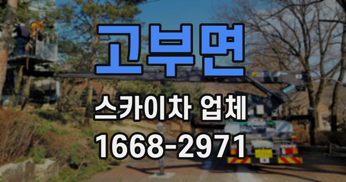 고부면 스카이차 업체