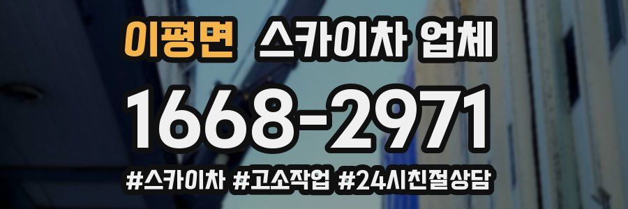 이평면 스카이차 업체