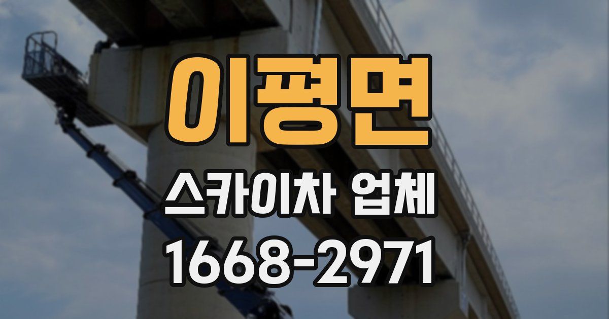 이평면 스카이차 업체