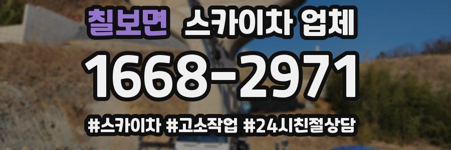 칠보면 스카이차 업체