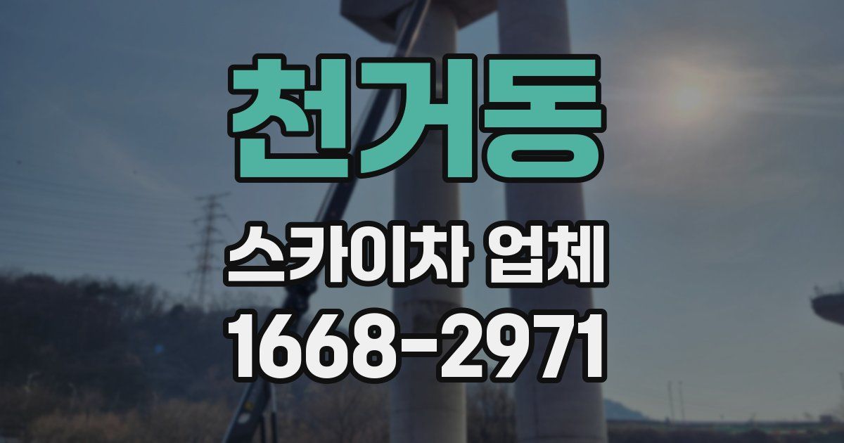 천거동 스카이차 업체