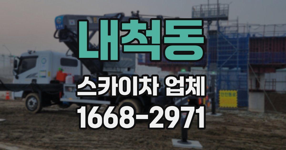 내척동 스카이차 업체