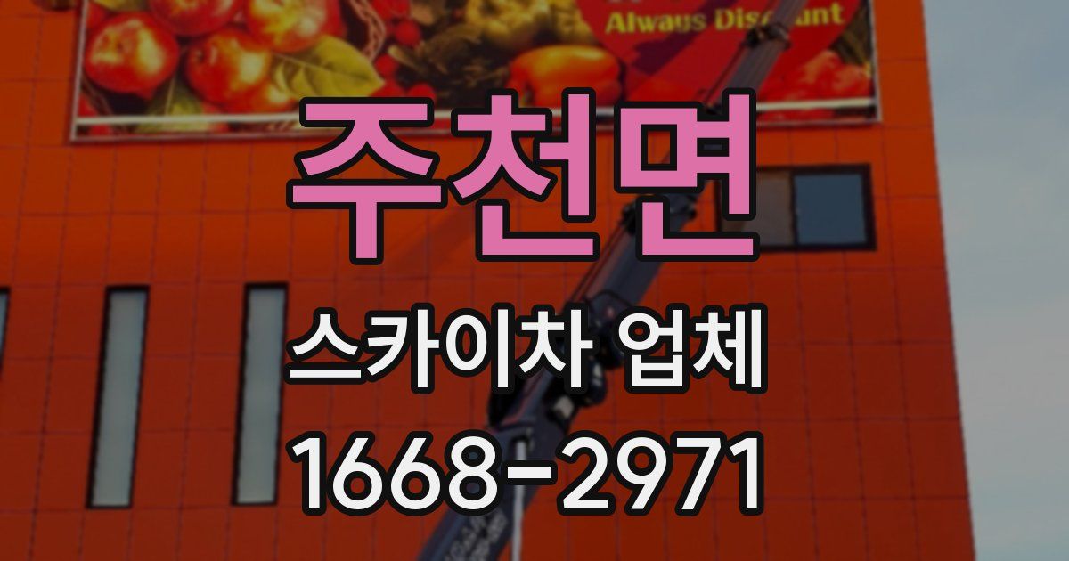 주천면 스카이차 업체