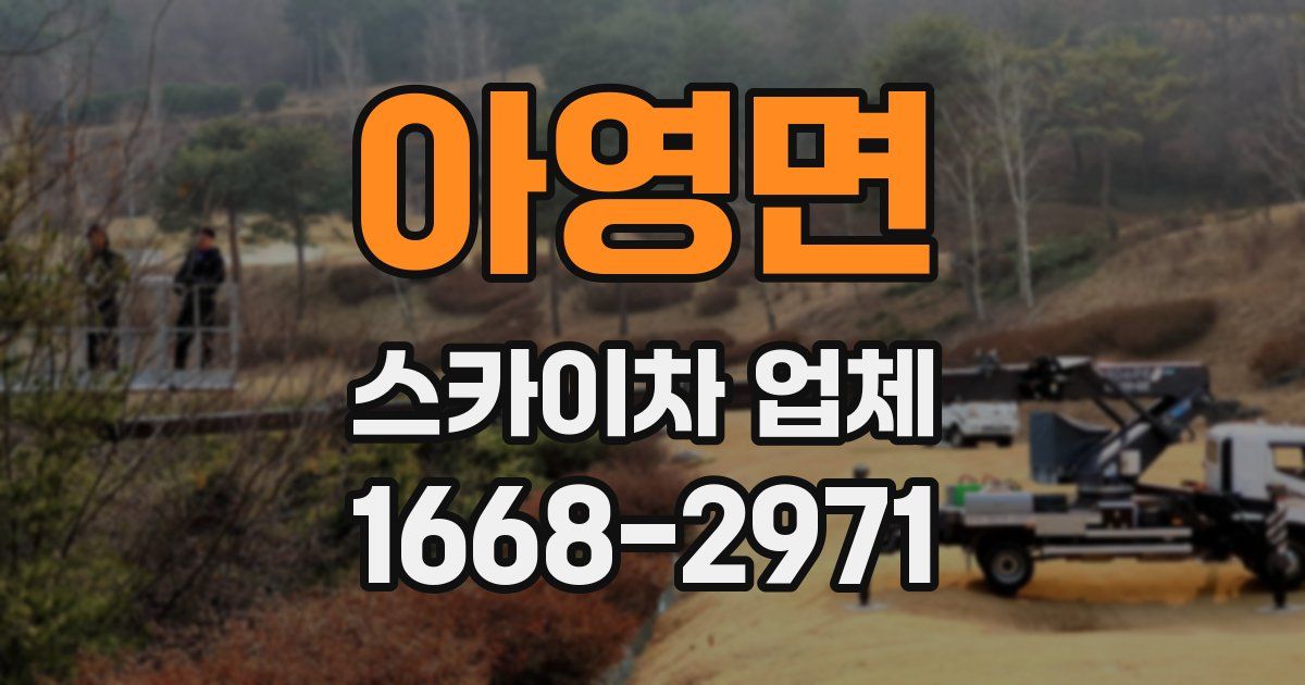 아영면 스카이차 업체