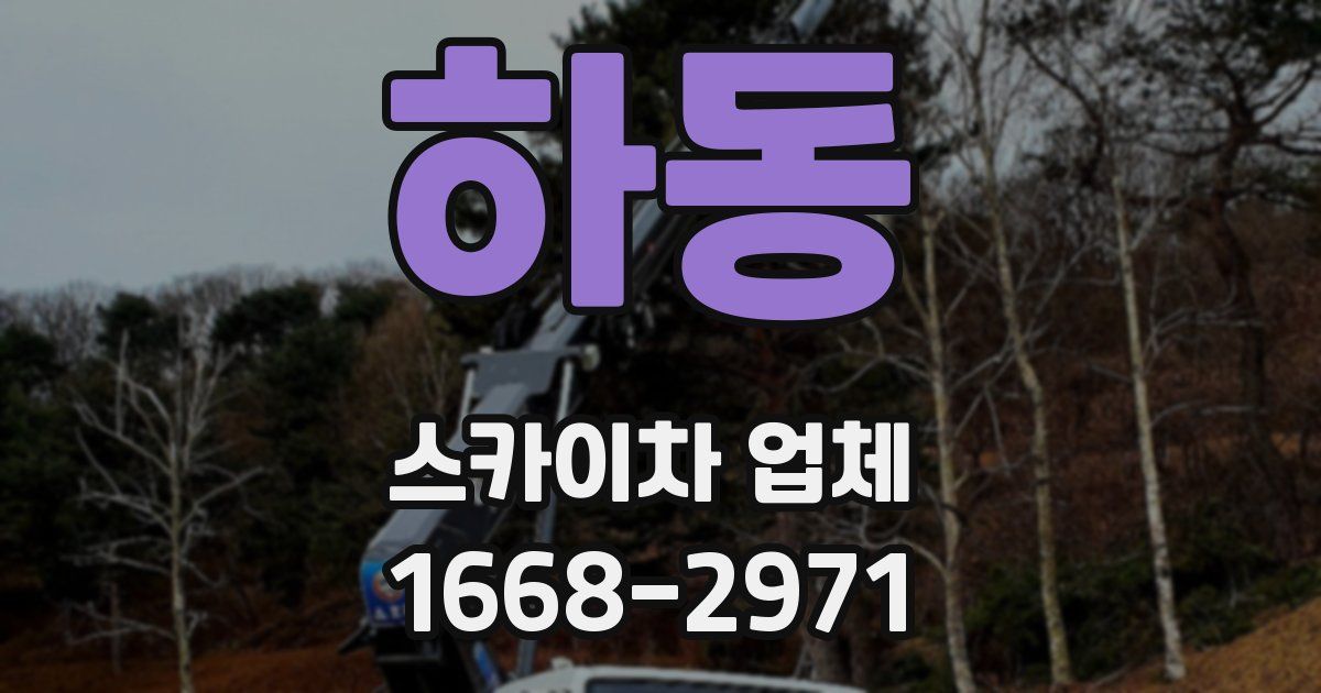 하동 스카이차 업체