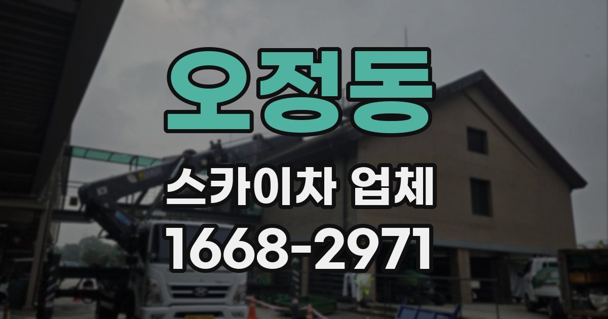 오정동 스카이차 업체