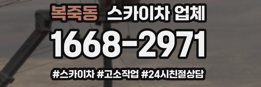 복죽동 스카이차 업체