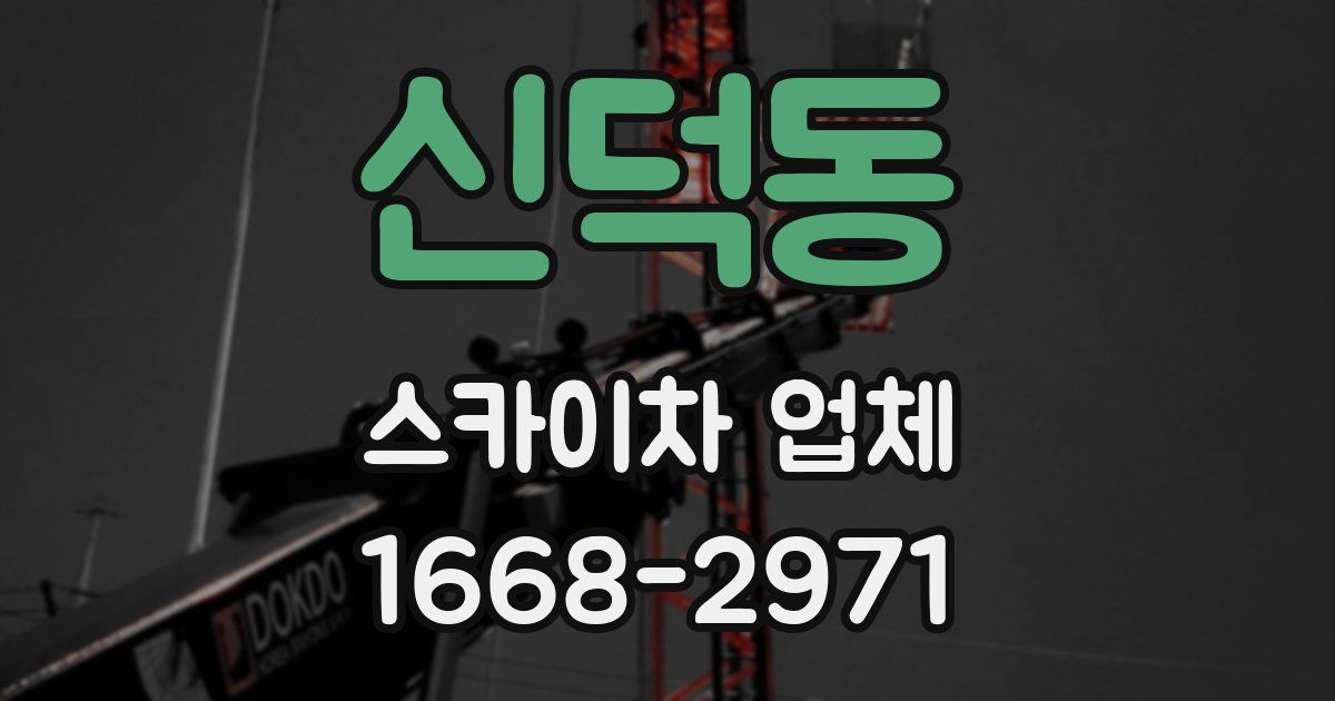 신덕동 스카이차 업체