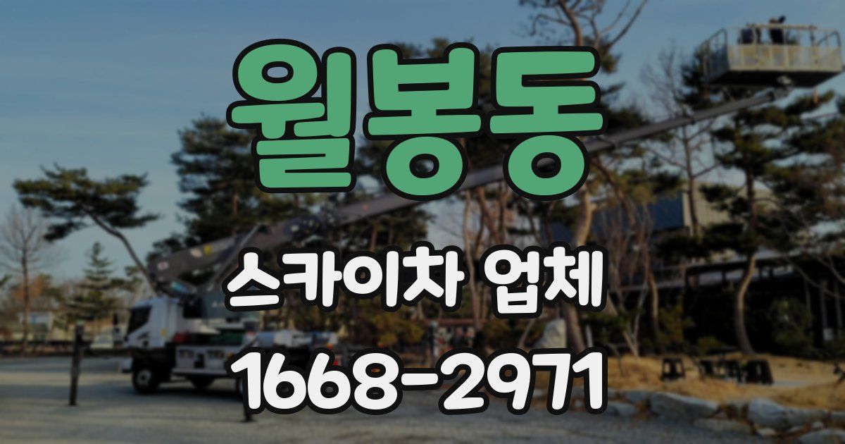 월봉동 스카이차 업체