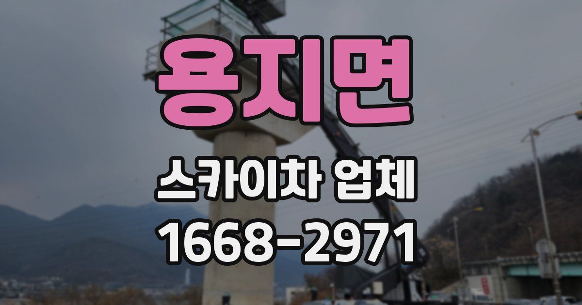 용지면 스카이차 업체