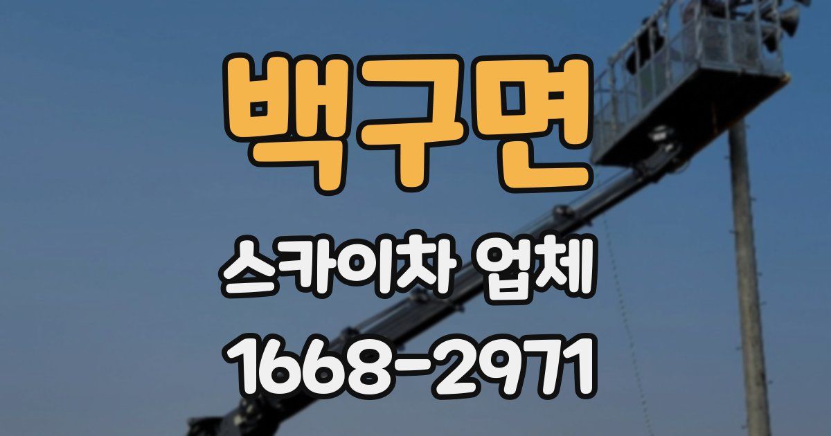 백구면 스카이차 업체