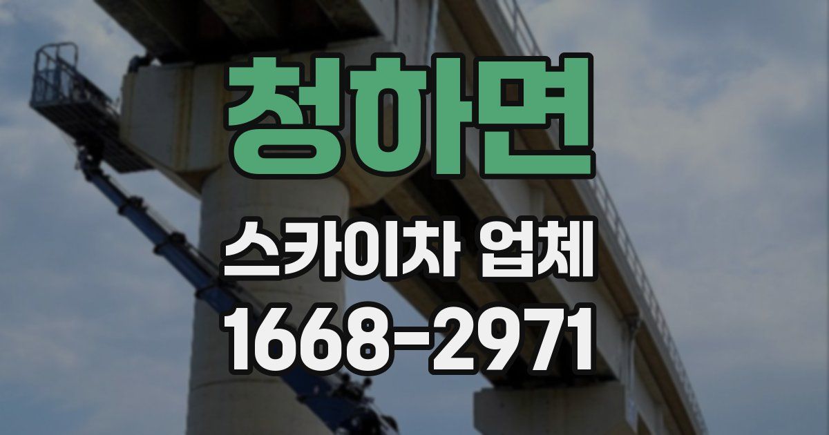 청하면 스카이차 업체