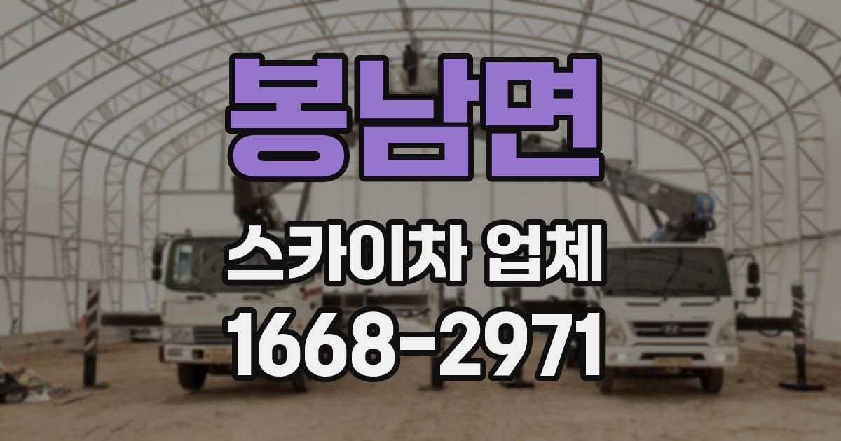 봉남면 스카이차 업체