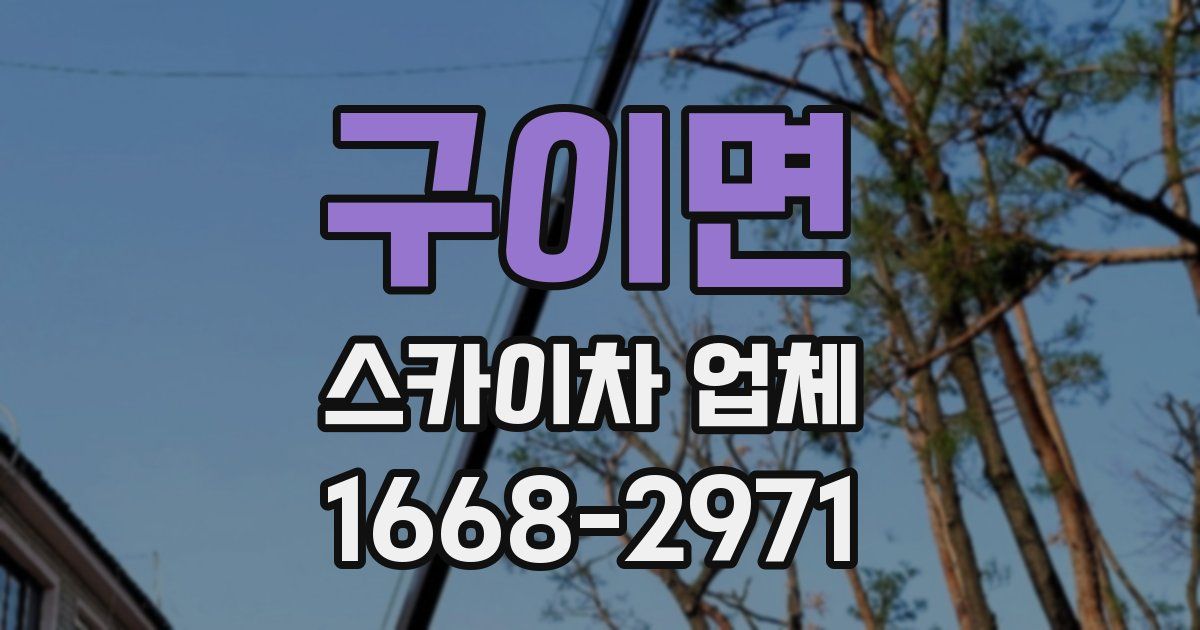 구이면 스카이차 업체
