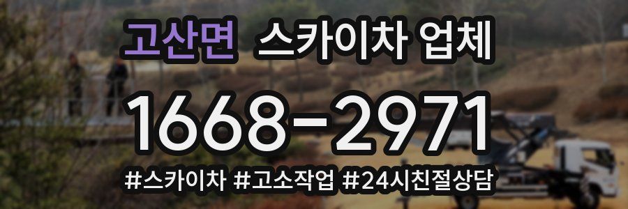 고산면 스카이차 업체