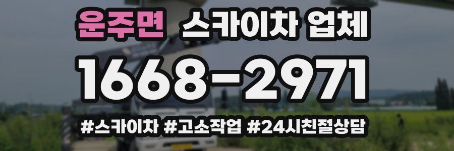 운주면 스카이차 업체