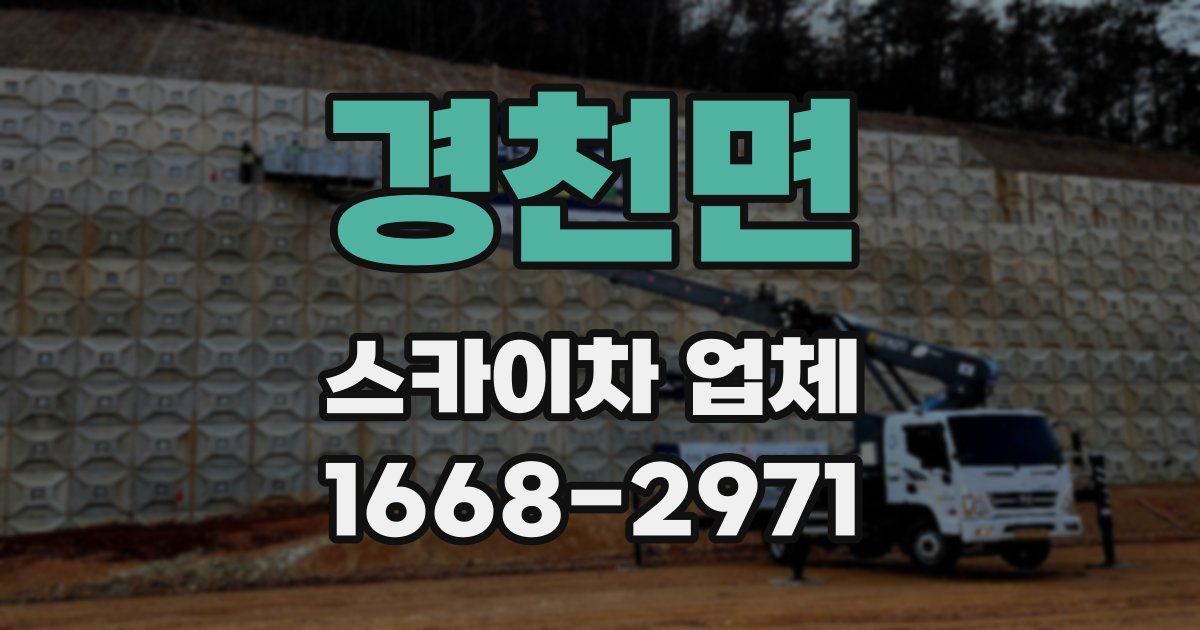 경천면 스카이차 업체