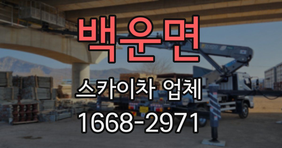 백운면 스카이차 업체