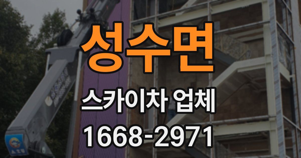 성수면 스카이차 업체