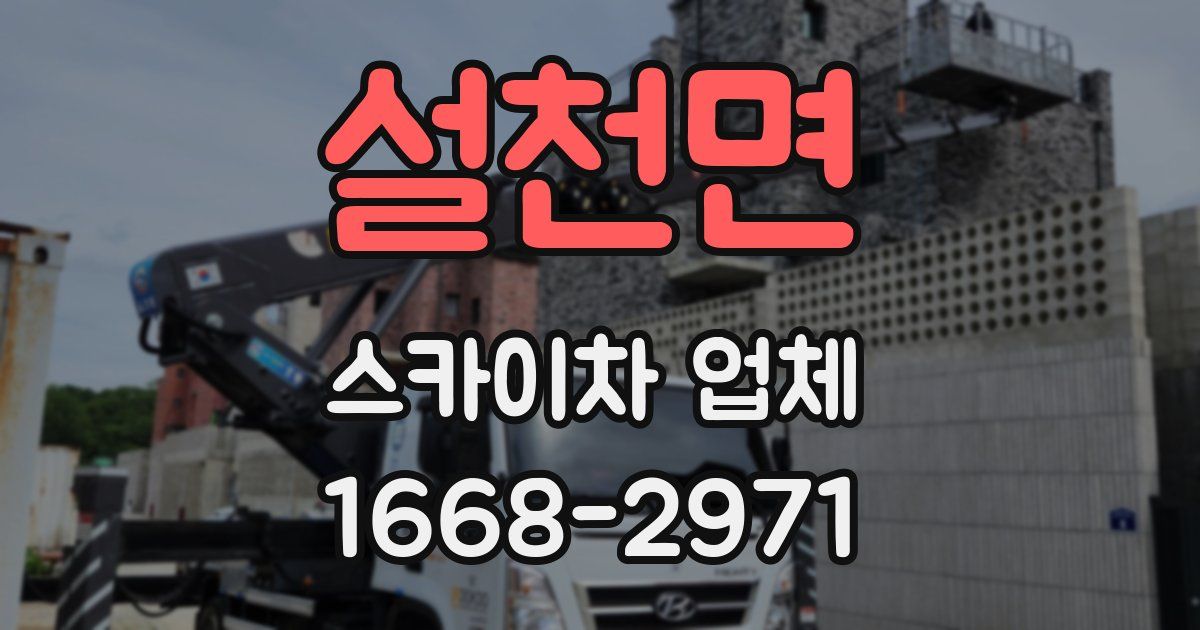 설천면 스카이차 업체