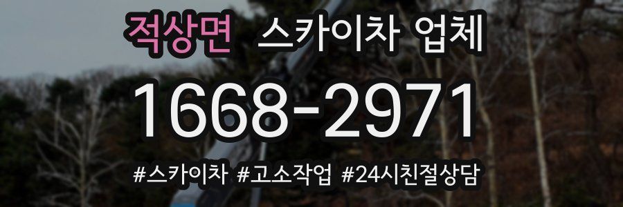 적상면 스카이차 업체