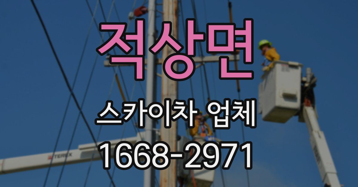 적상면 스카이차 업체