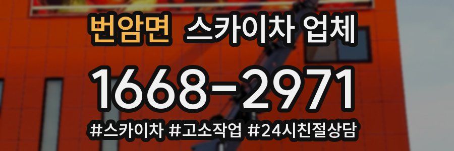 번암면 스카이차 업체