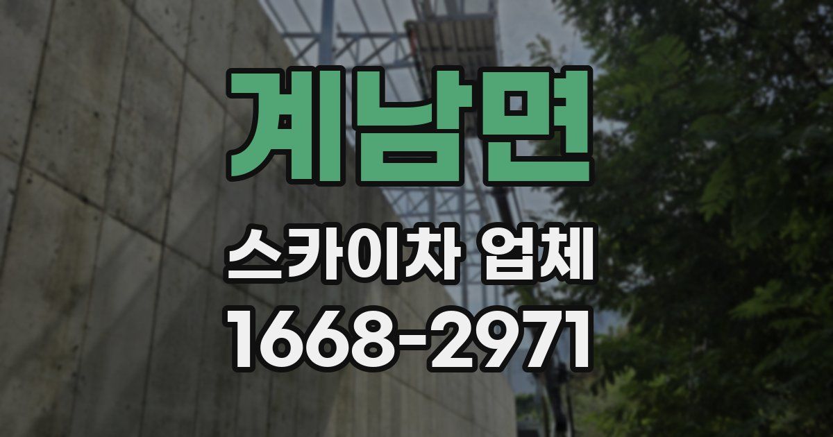 계남면 스카이차 업체