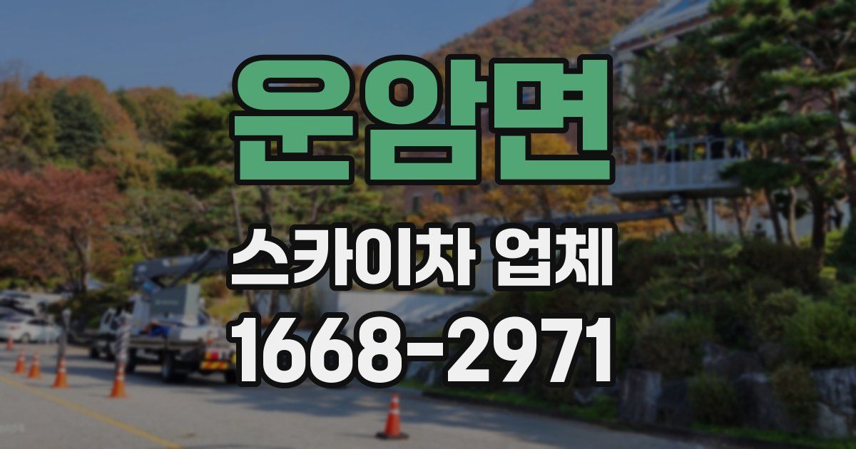 운암면 스카이차 업체