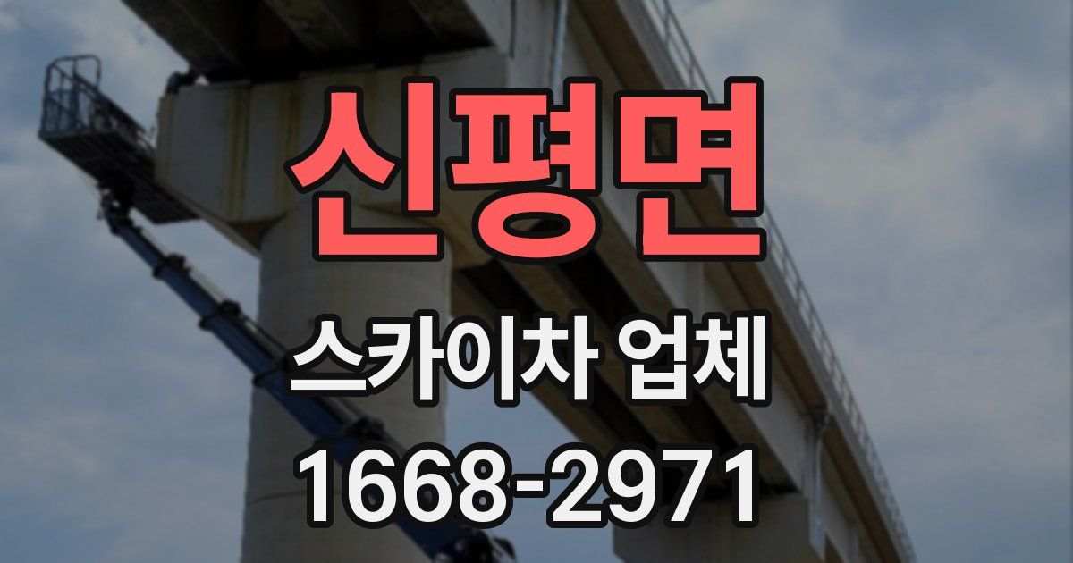 신평면 스카이차 업체